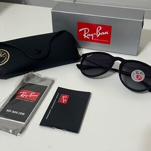 Ray-Ban Erika RB4171 Women’s Polarized Sunglasses Black